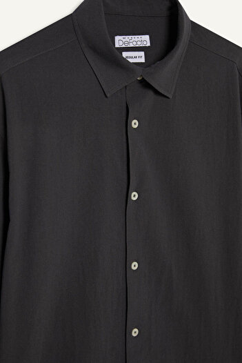 DeFacto Anthracite Men's Shirt E7741Ax/Ar9