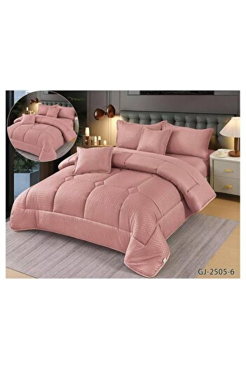 Red Rose A royal double bed sheet made of the finest microfiber, consisting of 6 pieces, measuring 260*240. Comfort and elegance.