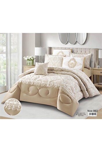 Red Rose Luxurious 7-piece bridal bedspread *made of soft-patterned jacquard fabric for comfort and elegance for your room, size 230*250