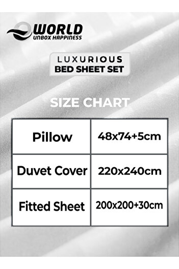 Eworld 4 Piece King Size White Striped Bedding Set – Microfiber Duvet Cover, Fitted Sheet & 2 Pillowcases