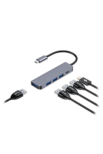 Platinet HUB 5 ÎN 1 USB-C PD 100W ALUMINIU