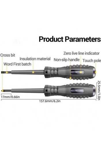 Fstyle 2pcs/set Multifunctional Screwdriver Tester Voltage Tester Screwdrivers Power Detector Screwdriver
