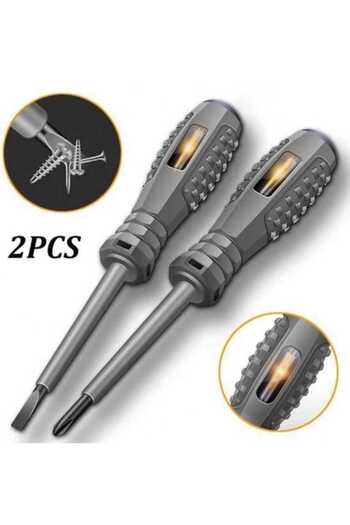 Fstyle 2pcs/set Multifunctional Screwdriver Tester Voltage Tester Screwdrivers Power Detector Screwdriver