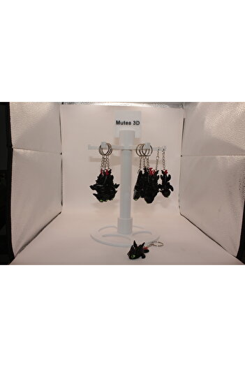 mutes 10 Pcs 3D Movable Dragon Keychain-1113