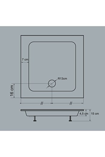 bukkaduş Bukka 90x90 Duş Teknesi
