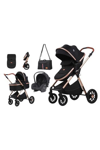 Kidilo 3 in 1 Stroller (Pram, Sport Part, Car Seat), Foldable, Diaper Bag, Double Suspensions