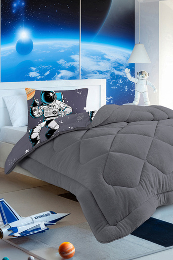 EVA Patterned Single Welsoft Quilt +1 Pillowcase 50X70Cm / Double-Sided, Modern Design