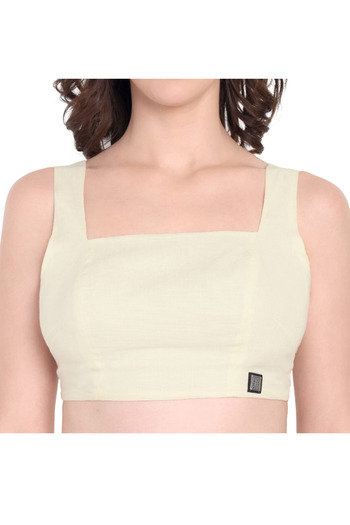 AWESOME STYLE GIFTS Solenne Linen Top - CREAM