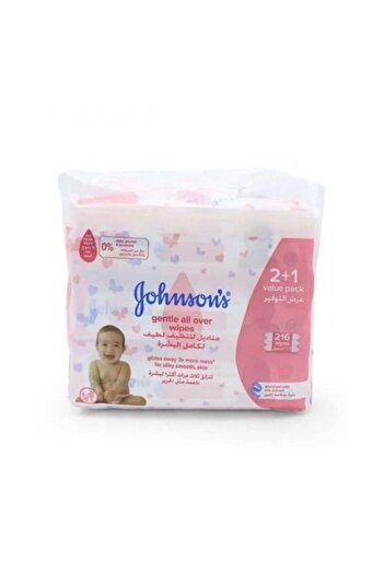 Johnson's Baby Wipes for Gentle Full Body Cleaning - 216 Wipes