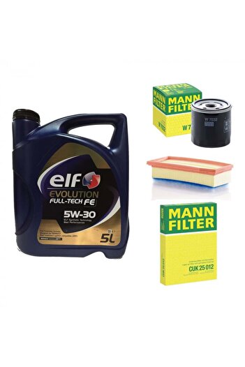 ELF Pachet Revizie Carbon Ulei Evolution Full Tech FE 5W30 + Filtre Mann pentru Dacia Dokker 1.5 dci