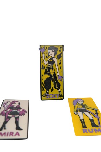 Uzman3D K-Pop Demon Slayers (Zoey / Rumi / Mira) 3-Piece Bookmark Set