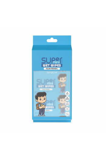 VEBOX 8-Pack Mini Pocket Wet Wipes Blue Series
