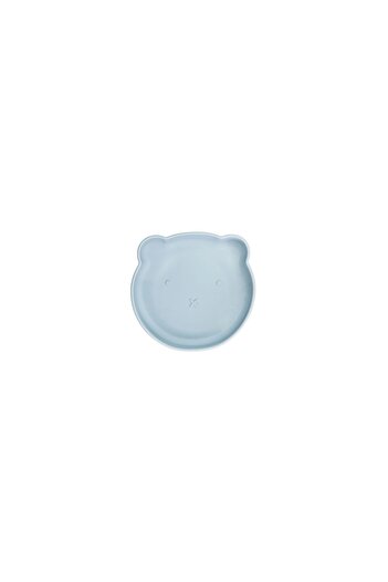Porland Fancy Blue Baby Food Plate That Sticks to the Floor 16 cm