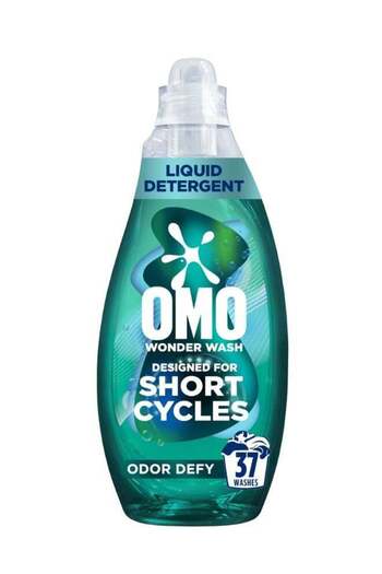 Omo Wonder Wash Liquid Laundry Detergent Odor Defy for Short Cycles Stain Removal in 15 Minutes