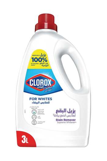 Clorox Liquid Stain Remover And Color Booster For White Clothes White 3Liters