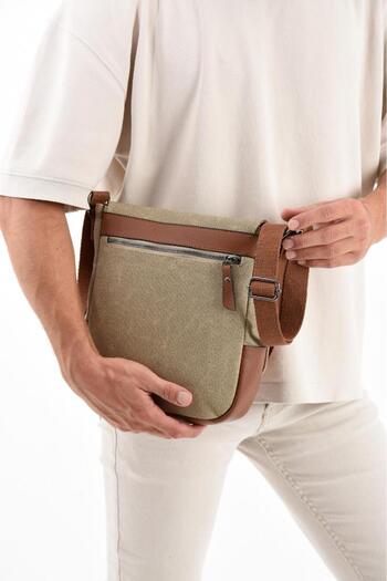 Baginn Canvas Fabric Tablet Bag Men's Messenger Bag 27*23 cm Crossbody Shoulder Bag