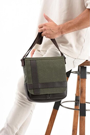 Baginn Canvas Fabric Tablet Bag Men's Messenger Bag 27*23 cm Crossbody Shoulder Bag