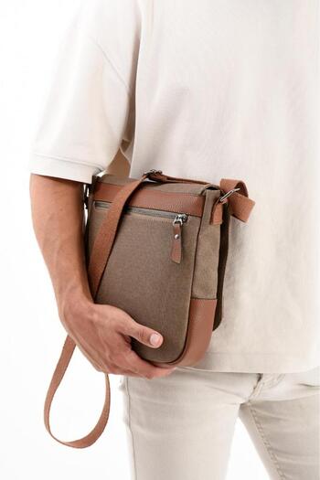 Baginn Canvas Fabric Tablet Bag Men's Messenger Bag 27*23 cm Crossbody Shoulder Bag