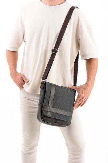 Baginn Canvas Fabric Tablet Bag Men's Messenger Bag 27*23 cm Crossbody Shoulder Bag
