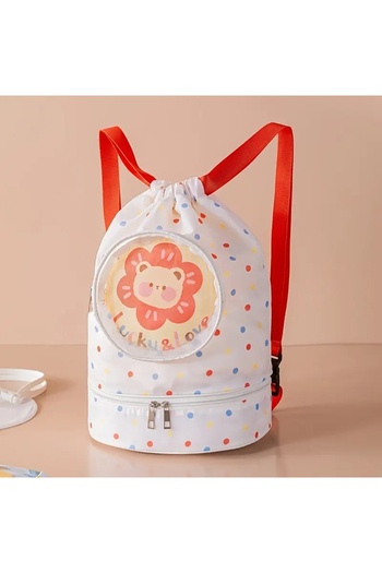 GlassySKY Teddy Bear Swimming Bag, Backpack Beach - Coast - Pool - Sports (with Wet Clothes and Shoe Compartment)