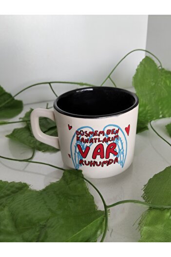 Home Coffee Cup with the Inscription: "I Don'T Fall, I Have Wings in My Soul."
