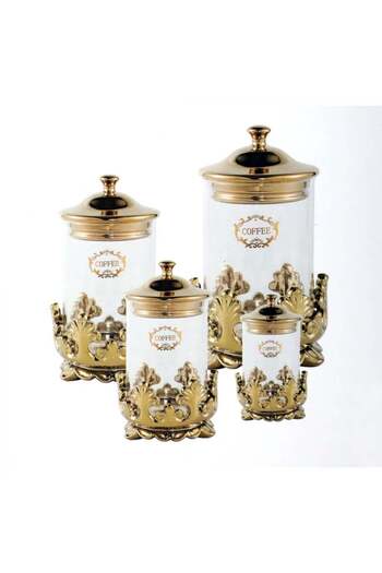 Generic Set of Sugar and Tea Jars 4 Pieces