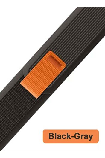 Generic Nylon Replacement Strap Compatible with Watch Ultra 2 Black with Gray 45/49mm