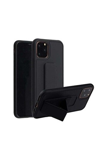 Generic Shockproof PC TPU Protective Case with Wristband Holder For Apple iPhone 12 Pro Max Black