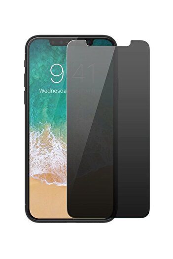 Generic واقي شاشة الخصوصية لجهاز Apple iPhone X/Xs أسود