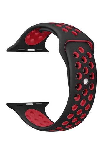 Generic Siicone Strap For Apple Watch 42 mm Black/Red