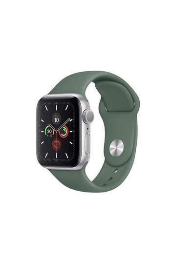 Generic Silicon Sport Replacement Band For Apple Watch All Series Pine Green