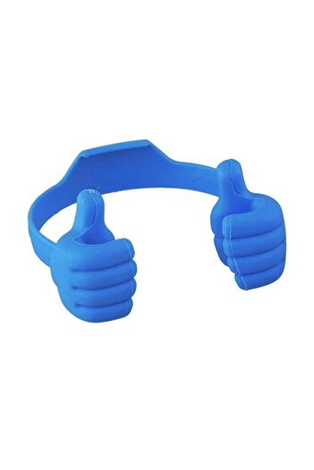 Generic Thumb thumbs up ok mobile phone and tablet stand blue