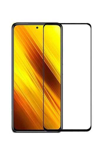 Generic واقي شاشة كامل 5D لهاتف Xiaomi Poco X3 Pro، إطار أسود شفاف