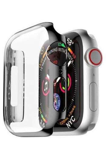 Generic Apple Iwatch Series 4 Protective Screen Protector Plating Shell PC Frame Case Cover - 44mm