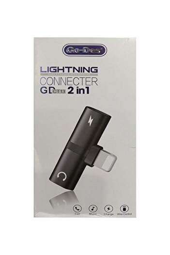Go-Des Lighting 2 In 1 Connector Black