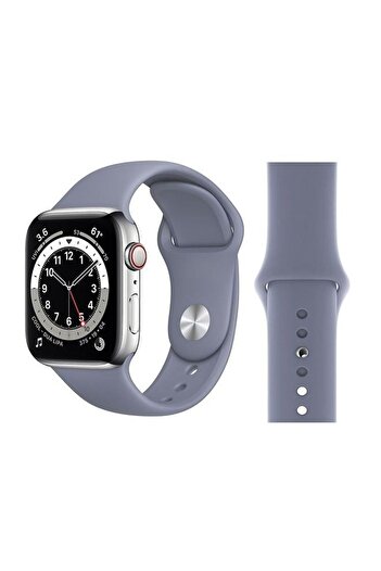 Generic سوار بديل لساعة Apple Watch Series SE/6/5/4/3/2/1 باللون الرمادي اللافندر