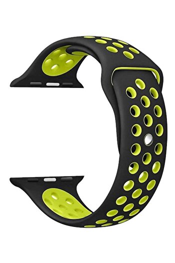 Generic Soft Silicone Sport Strap For Apple Watch 42mm Black/Volt