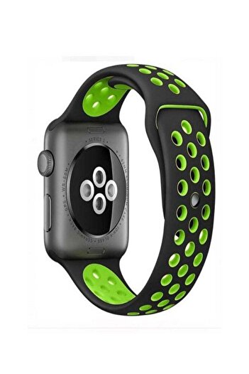 Generic Classic Pattern Silicone Band For Apple Watch 38/40mm Green