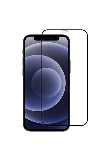Margoun واقي شاشة من الزجاج المقوى لهاتف Apple iPhone 12 Pro أسود/شفاف