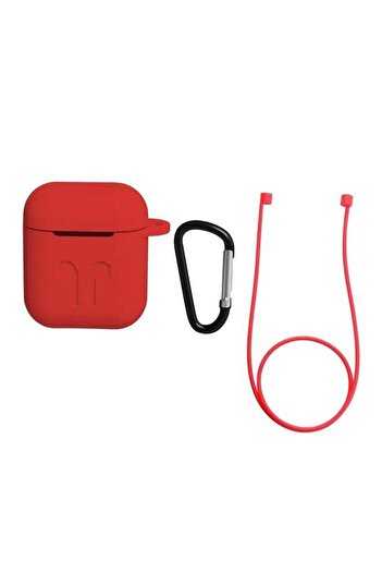Generic Protective Soft Silicone Case Cover For Apple AirPods Red