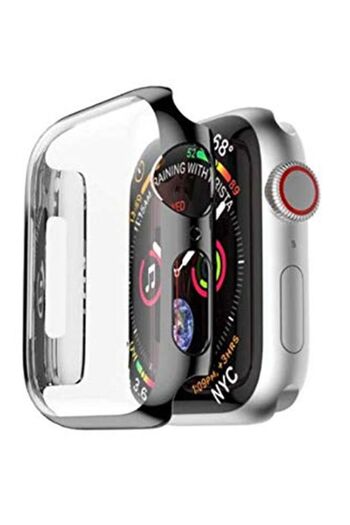 Generic Shatter Resistant Screen Protective Shell Frame Cover For Apple iWatch Series 4 44mm Black