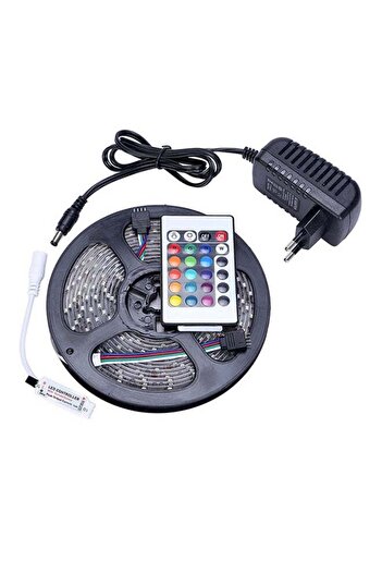 Generic LED Light Strip With Infrared Remote Control Black/White 5meter