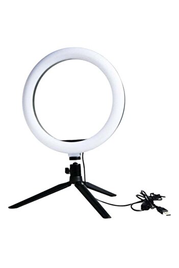 Generic Selfie Light Ring With Adjustable Triangle Bracket White/Black