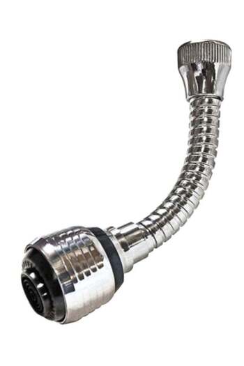 MEGGO Hands Free Faucet Swivel Spray Sink Hose Silver 20cm