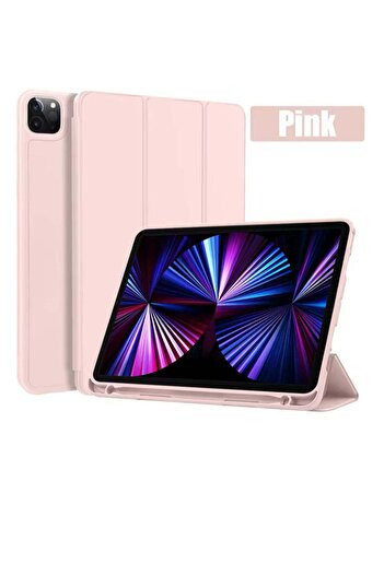Generic iPad Air 11 (2024) case with pen holder pink color