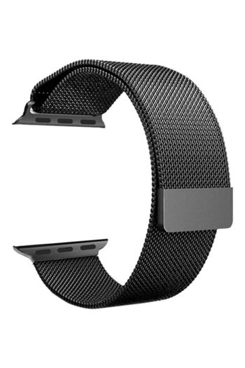 Generic Stainless Steel Milanese Loop Band For Apple Watch 42/44/45mm Black