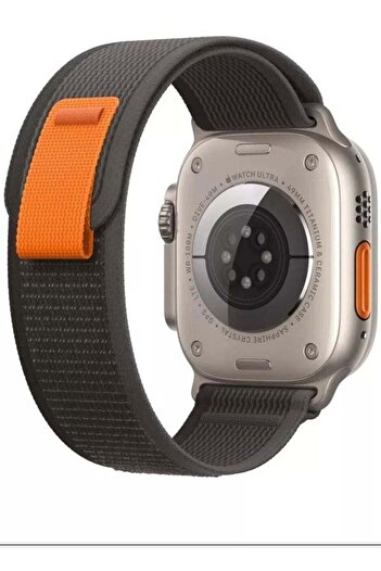 Generic The new Apple Watch strap, a wonderful attractive modern shape black with gray size 49
