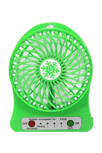 Generic USB Mini Desk Fan 16x4x11centimeter Green