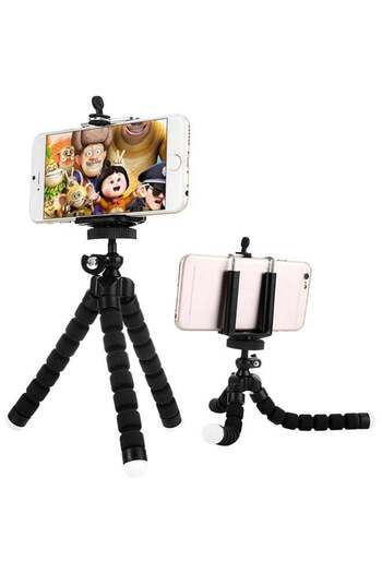 sharpdo Portable Flexible Octopus Style Tripod Stand Holder Black