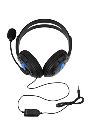 Generic Wired Headset With Mic For PlayStation 4 Black